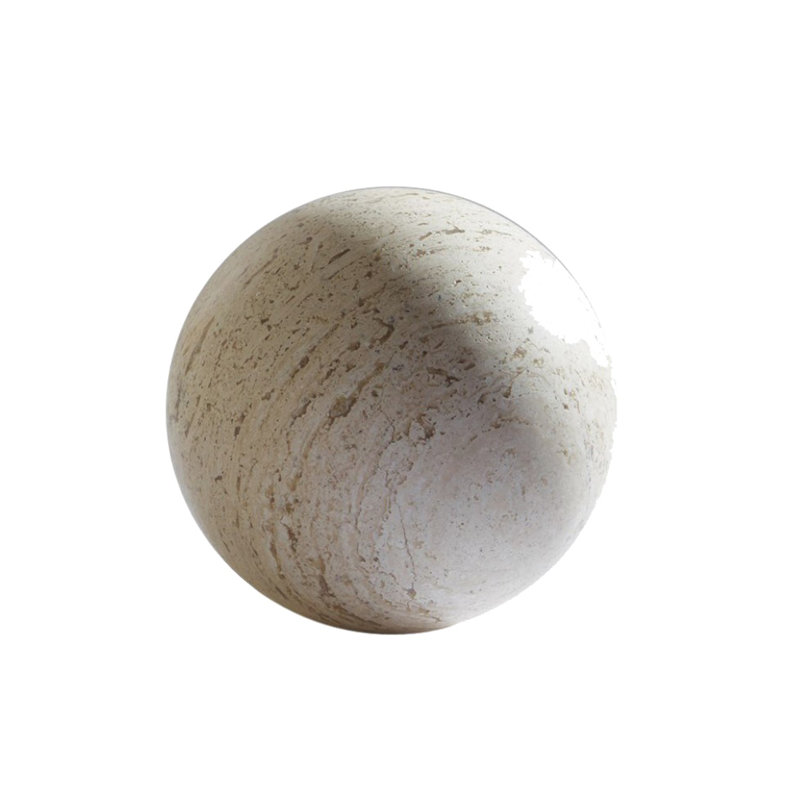 Travertine Sphere, 3" H x 3" W x 3" D