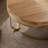 Modern Round Carved Wooden Coffee Table with Metal Legs for Living Room, Office, and Reception Areas-100683687