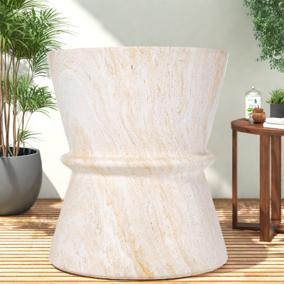Tables de patio légères, sablier moderne en béton Mgo pour la maison
