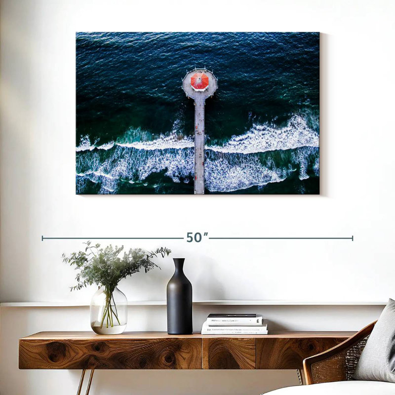Au-dessus de Manhattan Beach Pier, H 26 po x l 39 po