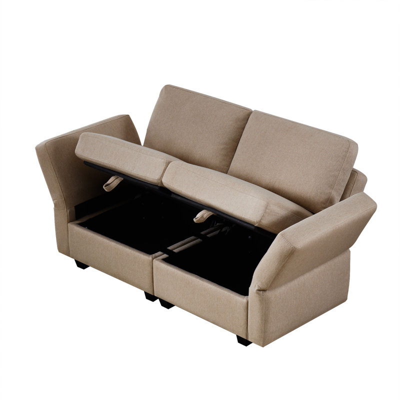 Canapé Sarab, Polyester brun