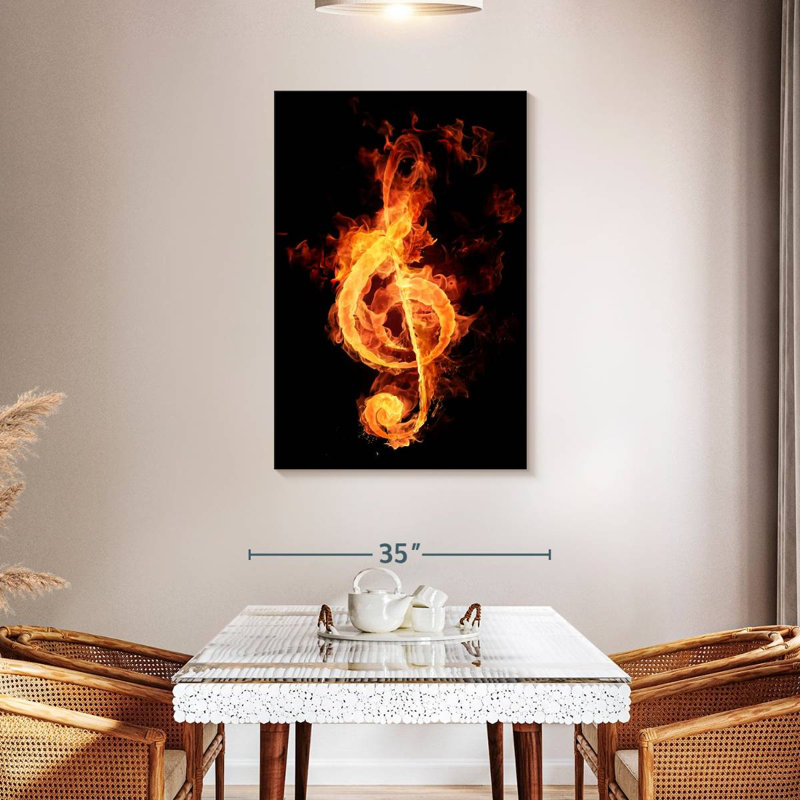 Abarca Flame G Clef, H 45 po x l 30 po