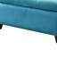 Banc de rangement / repose-pieds bleu Silas