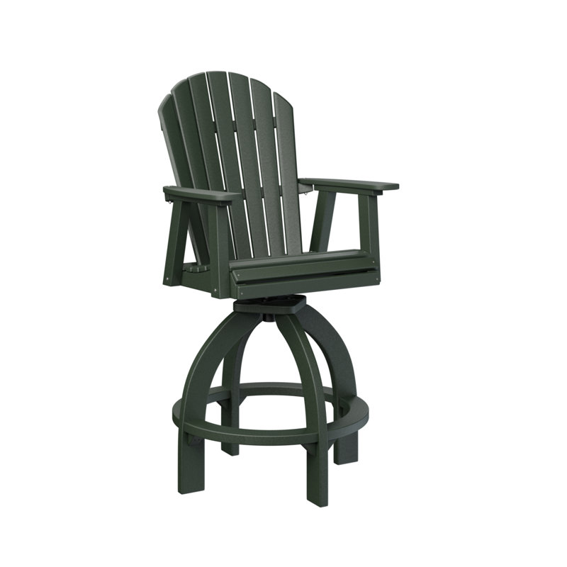 Chaise pivotante d'extérieur à dossier Comfo, 29.5", Bleu Aruba