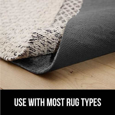 Sous-tapis en feutre et en caoutchouc naturel antidérapant, tapis de protection de 1/8 po d'épaisseur, sous-tapis de 2 pi x 4 pi, sous-tapis antidérapants, tapis de couloir, protection pour planchers de bois franc