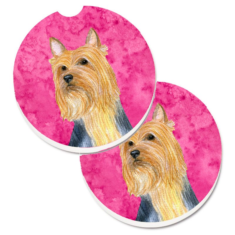 Sous-verre barbu collie voiture, Terrier à poil soyeux