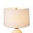 Santa Clara Bone Porcelain Table Lamp with Nightlight - 30", Weathered Brass and Walnut, 4-Way Rotary Switch