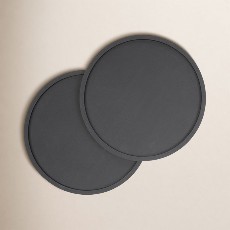 Circle Habit Pet Feeding Mat, Small (6"), Black