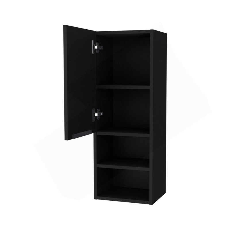 Milwaukee Medicine Cabinet, Two Shelves, Single Door Cabinet, Two Interior Shelves, Black