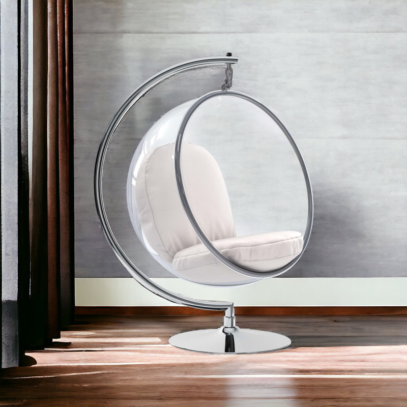 Fauteuil ballon blanc et argenté Gracie Mills