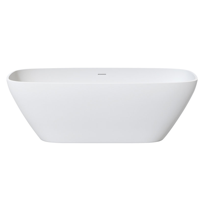 67" Premium Solid Surface Deep Soaking Bathtub