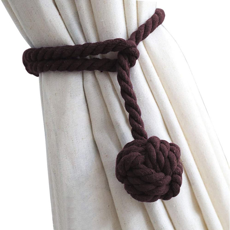 Paquet de 2 attaches doubles pour rideaux, Beige