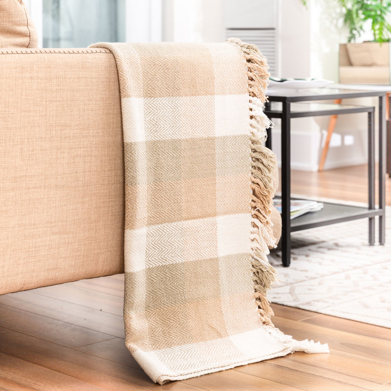 Jeté 100% coton Martine, Taupe, l 60 po x P 50 po