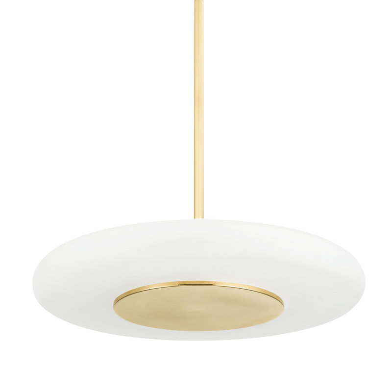 Blyford Pendant by PEMBROOKE & IVES, Aged Brass, 7.75" H x 20.75" W x 20.75" D