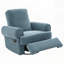 Fauteuil inclinable manuel à bascule pivotant avec dossier réglable, fauteuil rembourré pour le salon, la chambre à coucher et la chambre de bébé-1608916065
