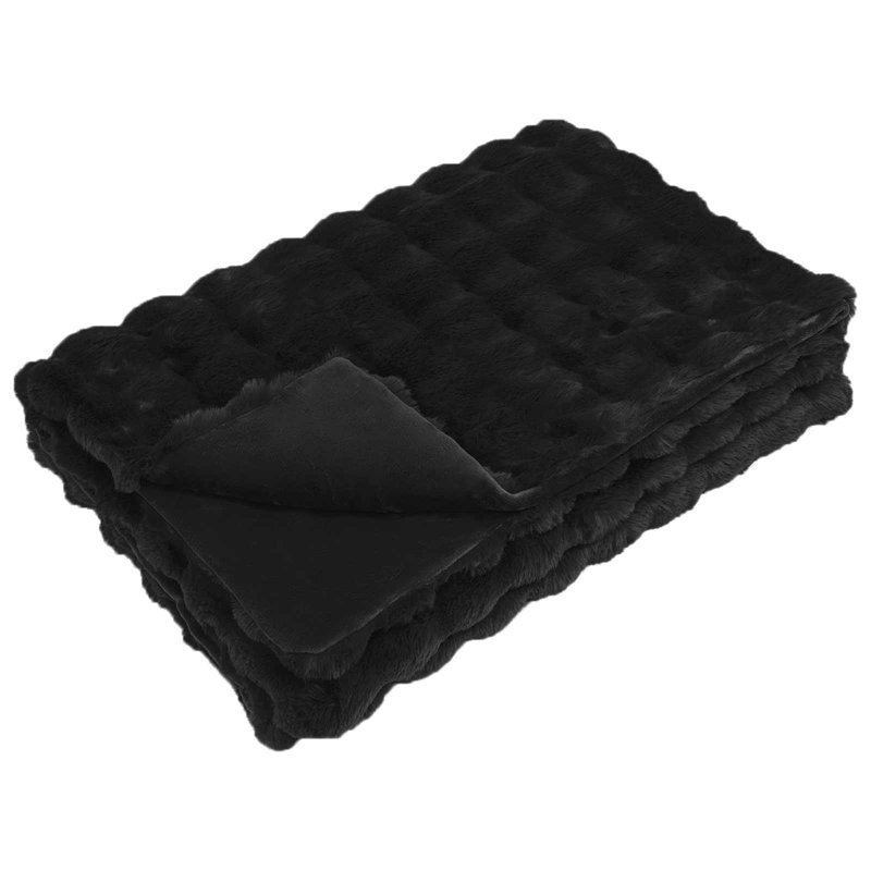 1-36 Throw Blanket, Black, 130cm x 150cm