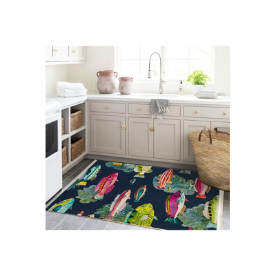 Tapis décoratif moderne multicolore lavable à la machine