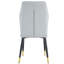 Grey Comfortable Dining Chairs With Fashionable Curved Design And Metal Legs Stylish Comfort Seat Cushion-116933556