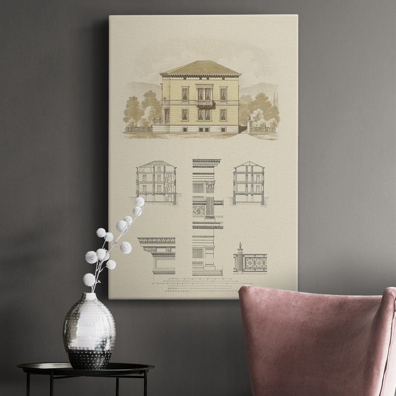 «Estate and Plan II», impression sur toile tendue, H 18 po x l 12 po x P 1 po