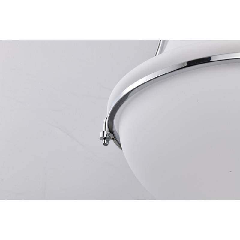 Luminaire suspendu 1 lumière Bashaw, H 53,88 po x l 14 po x P 14 po, Nickel poli