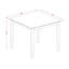Ensemble de salle à manger 5 pièces composé d'une table de cuisine carrée et de 4 chaises rembourrées, noyer antique-243022165-243022148