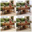 Grande table basse extensible à plateau relevable Sparta avec rangement et roulettes interchangeables, table basse carrée pour le salon  -88672349