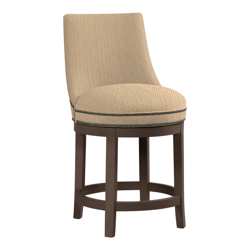 Tabouret de comptoir 26 po Vesper, Perigold Posh Oat, Noisette