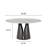Vera Modern 5/7 Pieces Dining Room Sets, Pre-Assembly Round Dining Table Sets, Matte Sintered Stone Tabletop Kitchen Dining Table Set with PU Upholstered Chairs-975364842