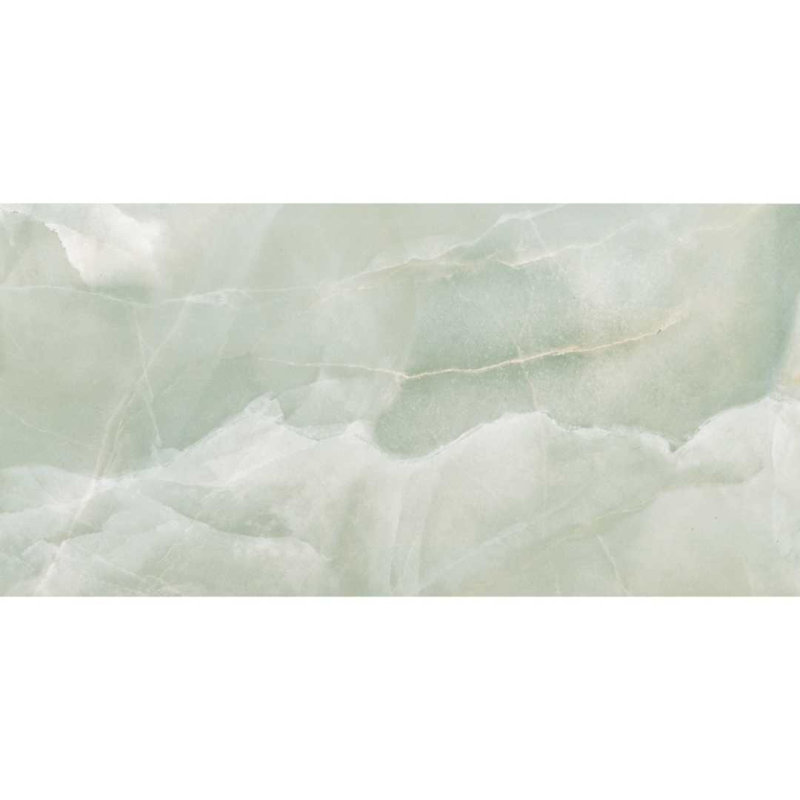 Geo Lush Porcelain Marble Look Wall & Floor Tile, Polished Jade