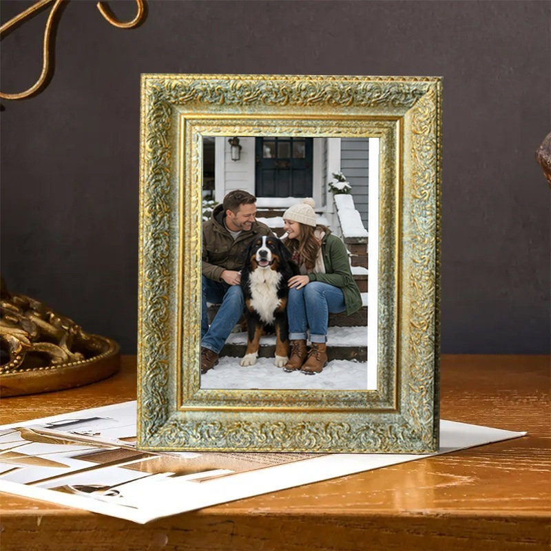 Cadre photo simple doré antique 1PC pour photos 11 po x 14 po, Antique Gold, 1, 11" W x 14" H