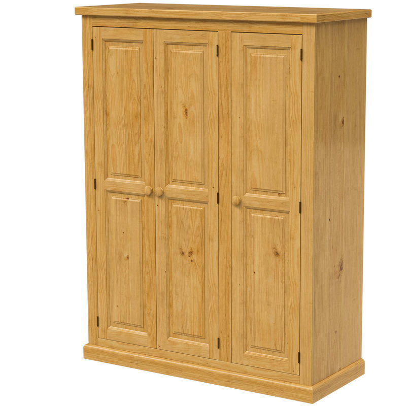 Chunky 3 Door Wood Wardrobe