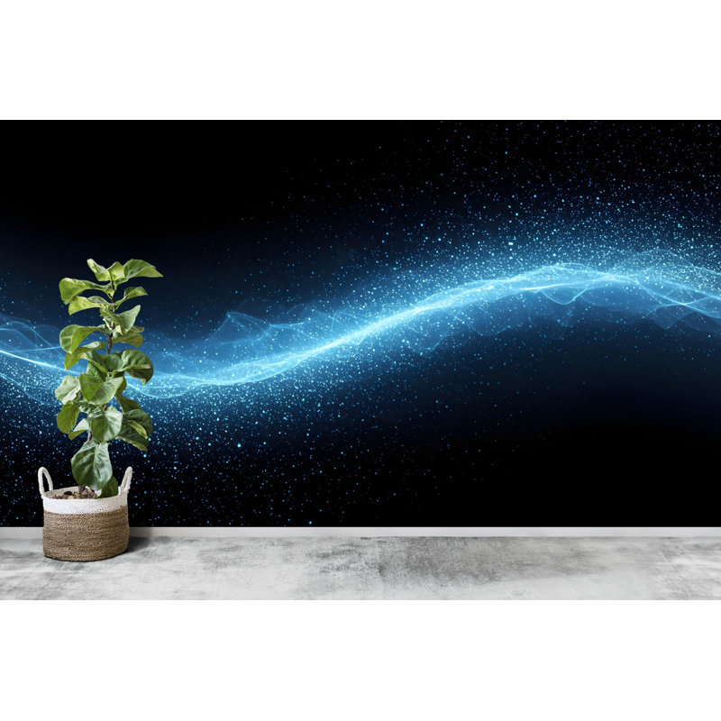 Papier peint numérique à vagues, technologie murale, papier peint Tech, décor de bureau, autocollant mural pour entreprise, art mural 598RS (non tissé) RS598