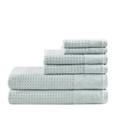 Ensemble 6 serviettes de bain en coton jacquard Spa