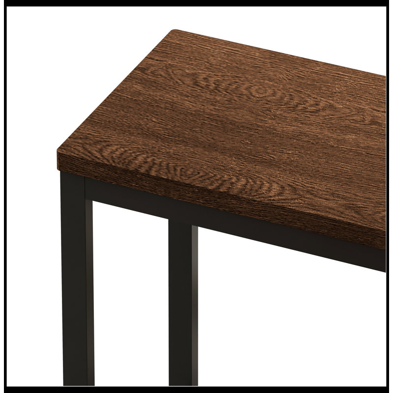 Table de salle à manger de cuisine moderne, table de pub, ensemble de table de salle à manger longue avec 3 tabourets, assemblage facile