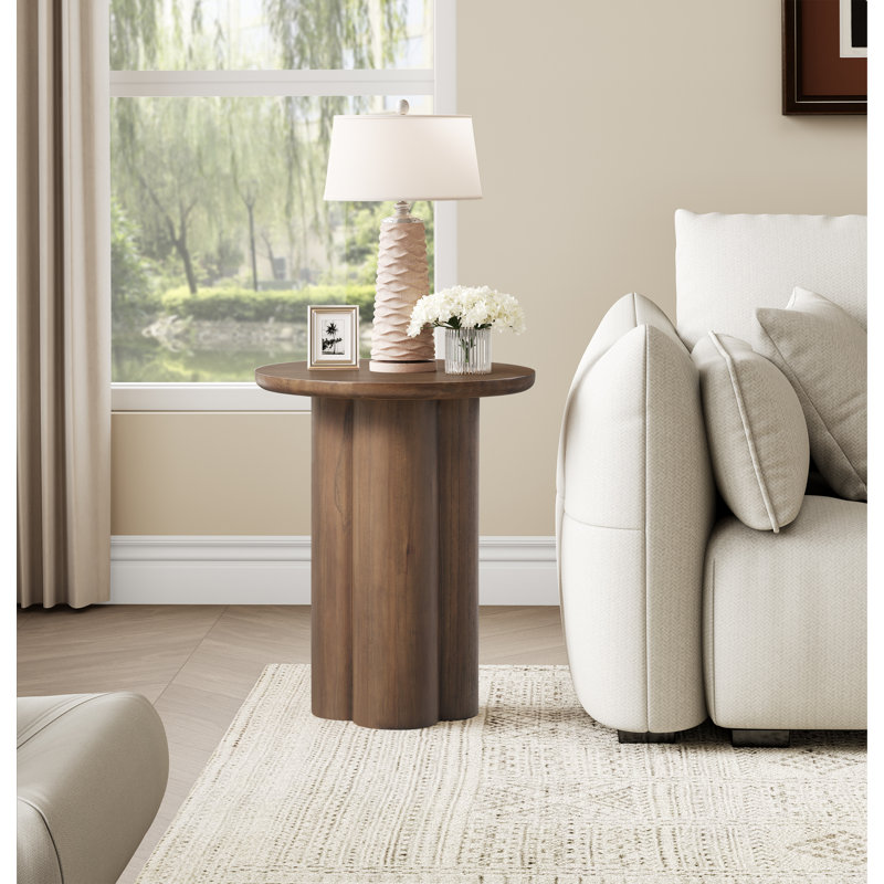 Mayville Solid Wood Side Table, Dark Walnut, Dark Walnut