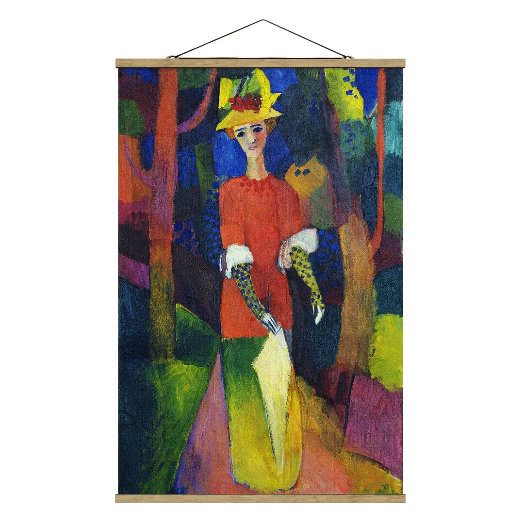 Stoffbild Dame im Park von August Macke