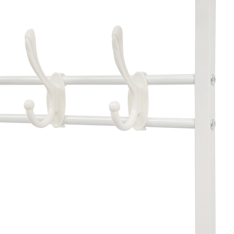 Demirhan Iron 5 - Hook Coat Rack, White