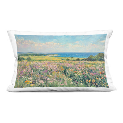 Coussin Lilas Coast Seascape