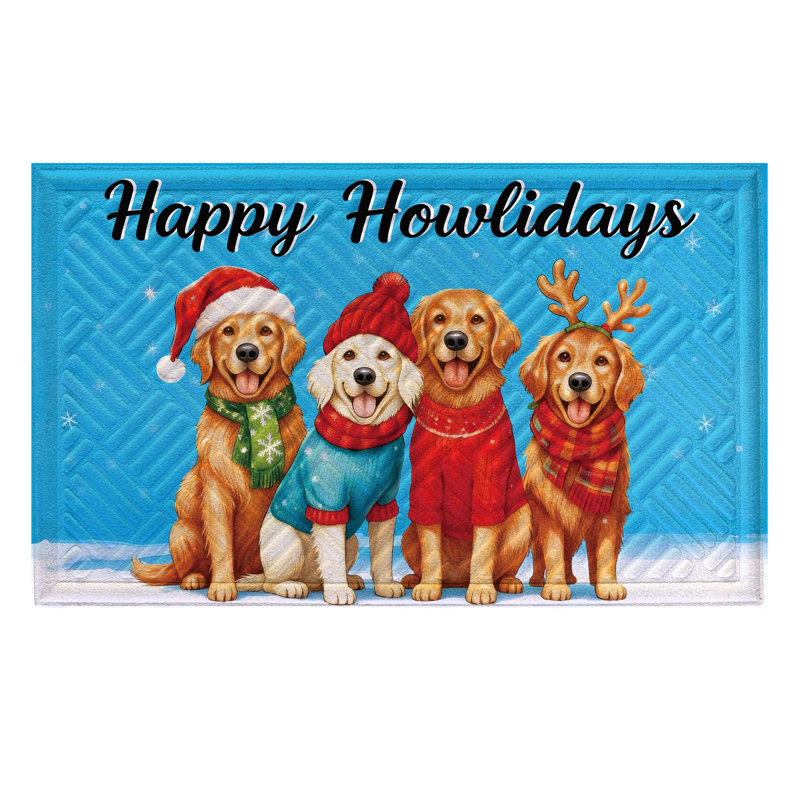 Tapis gaufré Happy Howlidays