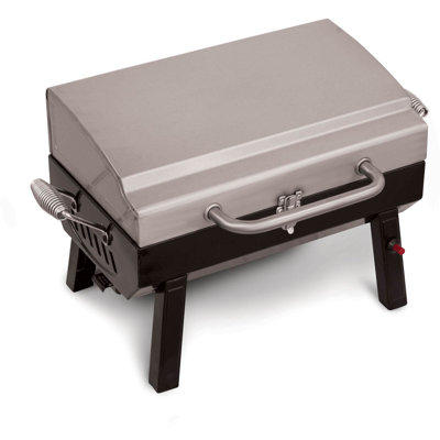 Charbroil Single Burner Table Top Portable Propane Gas Grill, Stainless