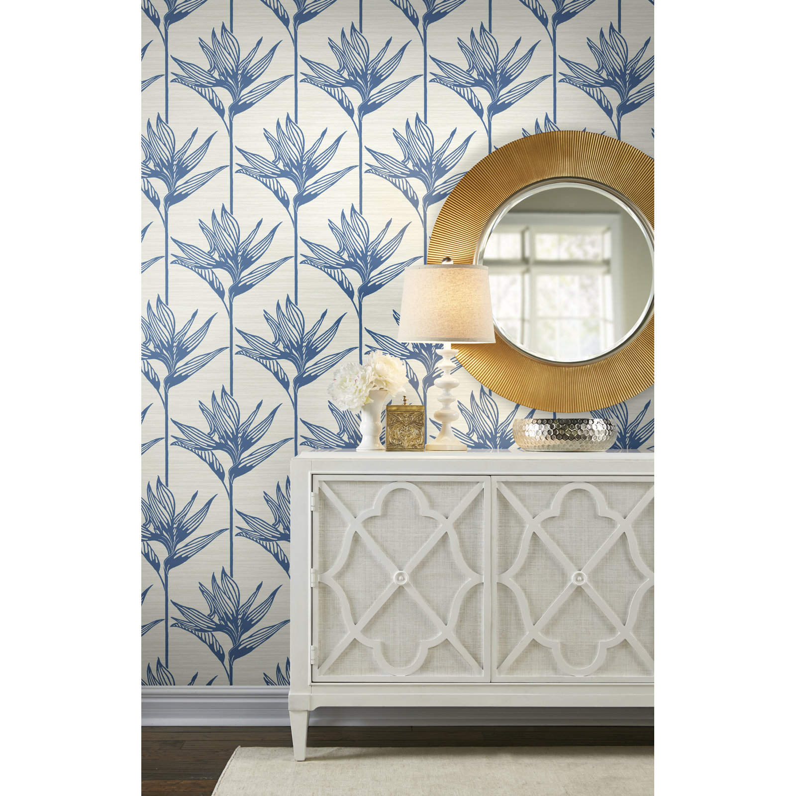 Boleyn Wallpaper Double Roll, Blue