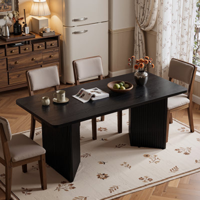 62-lnch Modern Rectangle Dining Table for 4-6