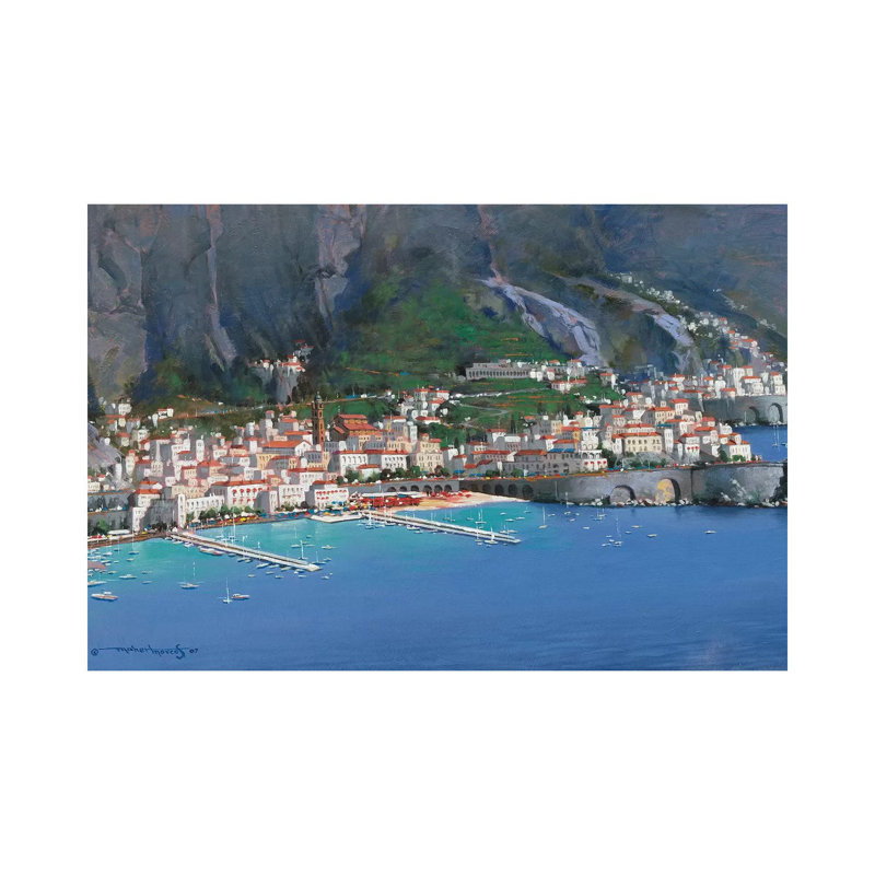 Amalfi Shores par Maher Morcos - photographie sur toile tendue, H 26 po x l 40 po x 1,5 po