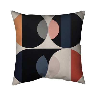 Imbed Circles - Shapes Bedroom – Outdoor Throw Pillow with Insert, Weather-Resistant