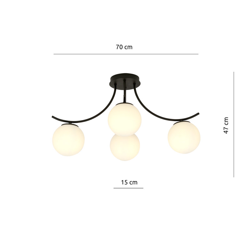 Johntai 4 - Light Sputnik Chandelier, White