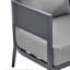 Chaise d'extérieur en aluminium gris foncé Lewan