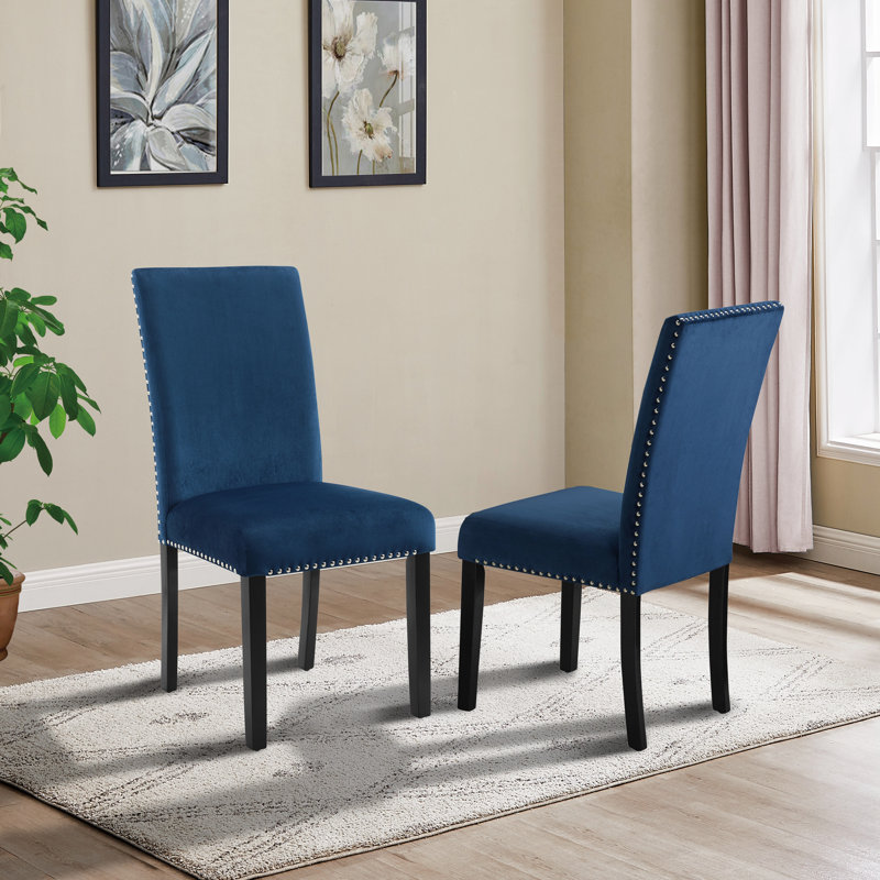 Chaise de salle à manger Berns, Bleu