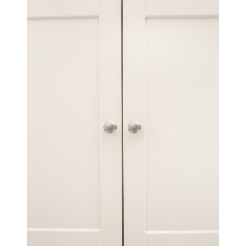 Sancerre 2 Door Wardrobe, White/Silver