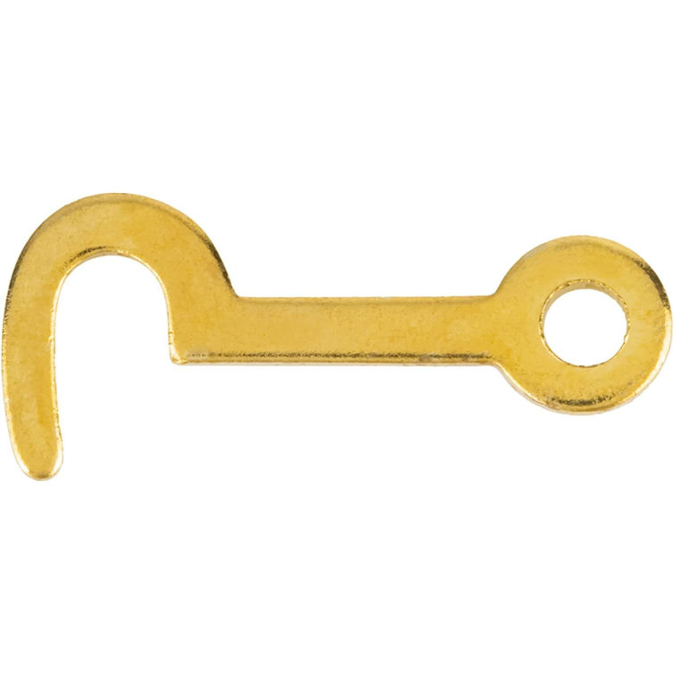 Brass Plated Box Lid or Small Door Latch Hook ( 1 1/16 Long)