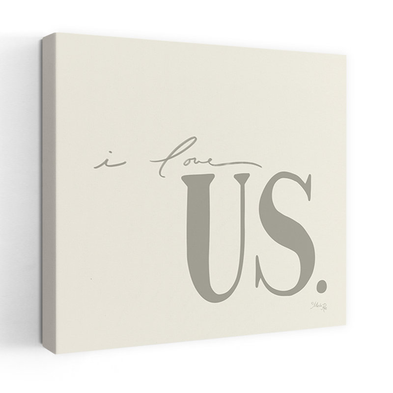 I Love Us, art contemporain, H 48 po x l 48 po